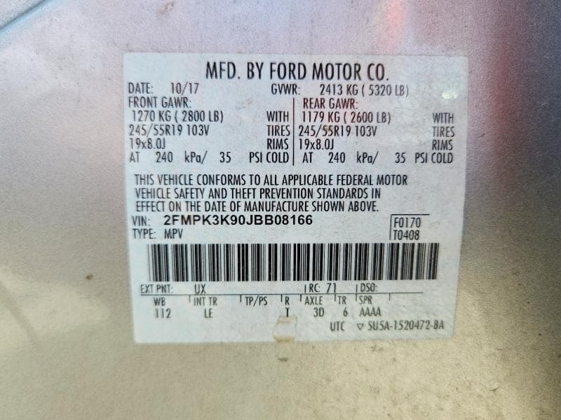2018 FORD EDGE TITANIUM TITANIUM 13