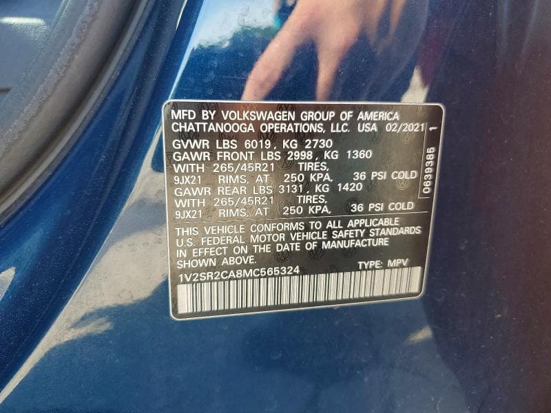 2021 VOLKSWAGEN ATLAS SEL R-LINE SEL R-LINE 13