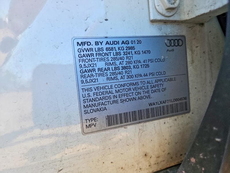2020 AUDI Q7 PREMIUM PLUS 12