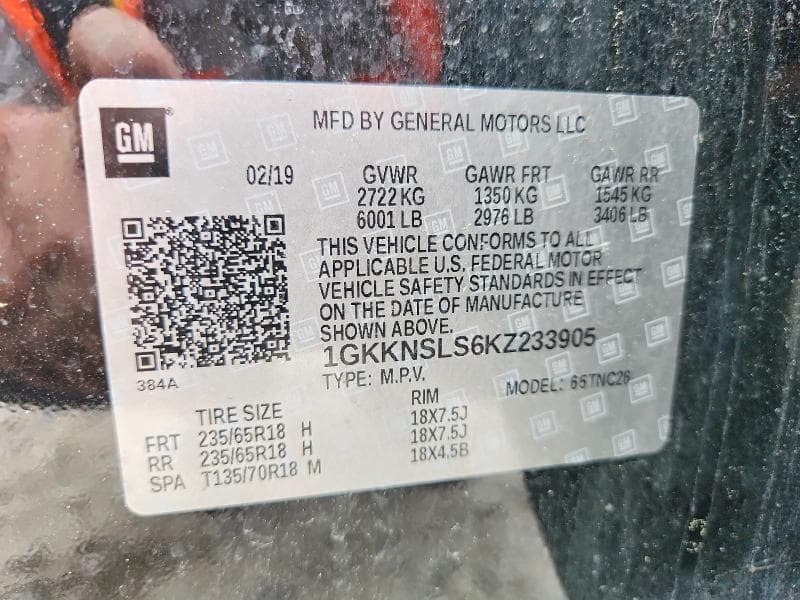 2019 GMC ACADIA SLE 13