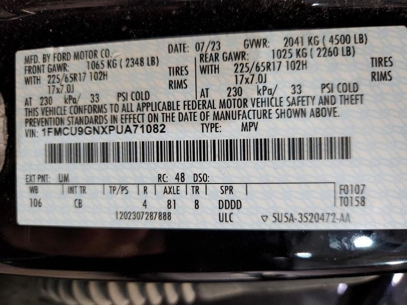 2023 FORD ESCAPE ACTIVE 12
