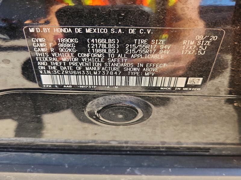 2020 HONDA HR-V LX LX 12