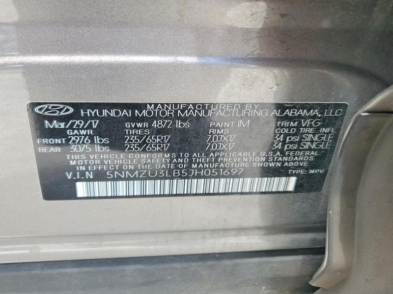 2018 HYUNDAI SANTA FE SPORT 2.4L 13