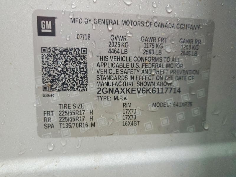 2019 CHEVROLET EQUINOX LT LT 13