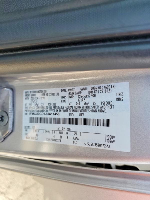 2018 FORD ESCAPE SE SE 13