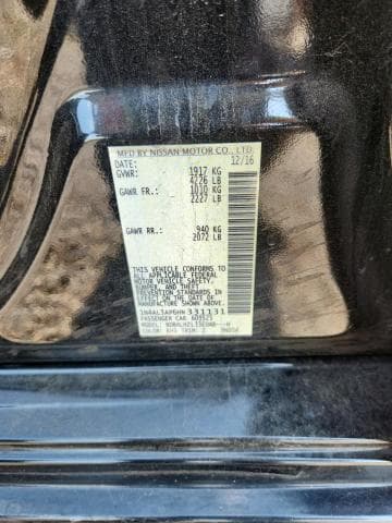 2017 NISSAN ALTIMA 2.5 SR 2.5 SR 13