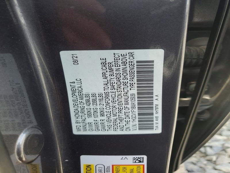 2021 HONDA ACCORD LX 13