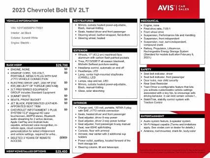 2023 CHEVROLET BOLT EV 2LT 12