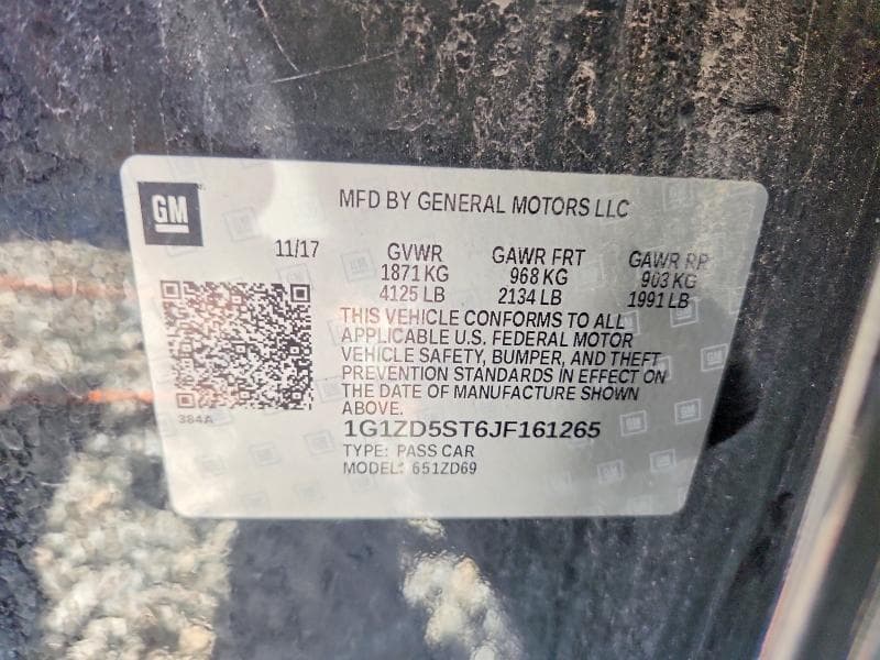 2018 CHEVROLET MALIBU LT 12