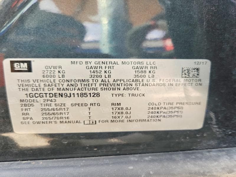 2018 CHEVROLET COLORADO Z71 Z71 13