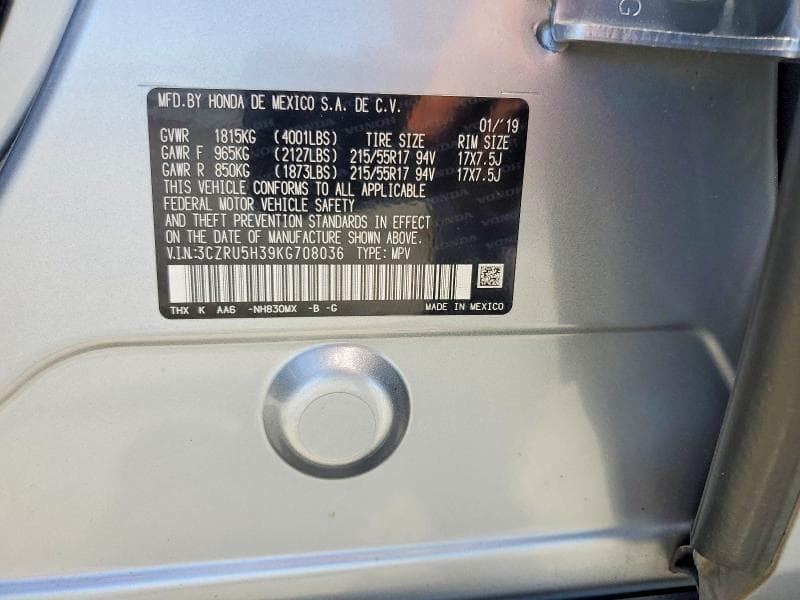 2019 HONDA HR-V LX 13