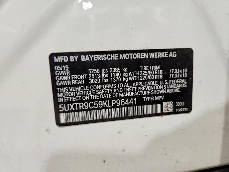 2019 BMW X3 XDRIVE30I XDRIVE30I 13