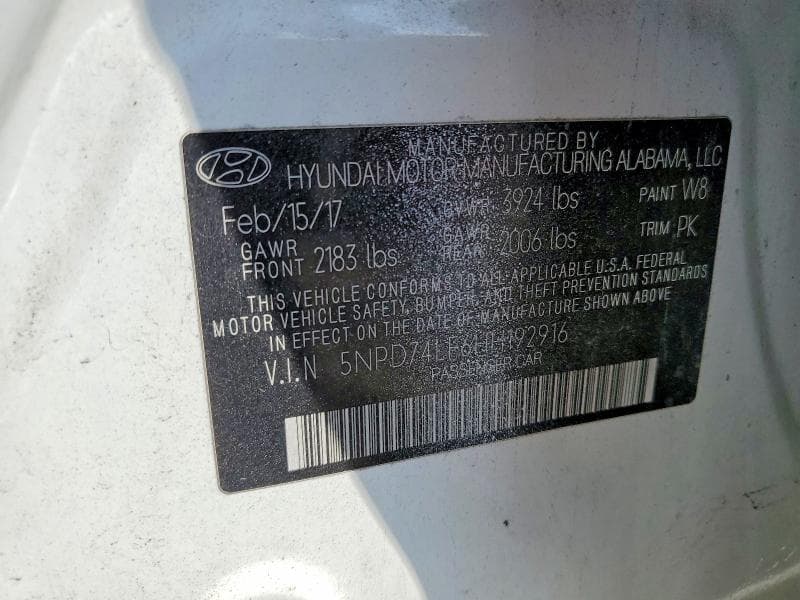 2017 HYUNDAI ELANTRA SE 12