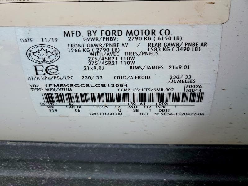 2020 FORD EXPLORER ST 13