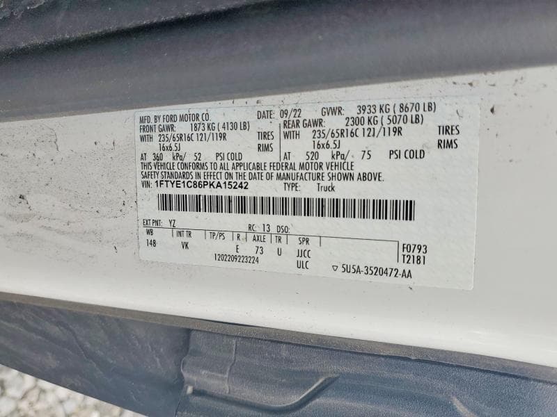 2023 FORD TRANSIT T-150 13