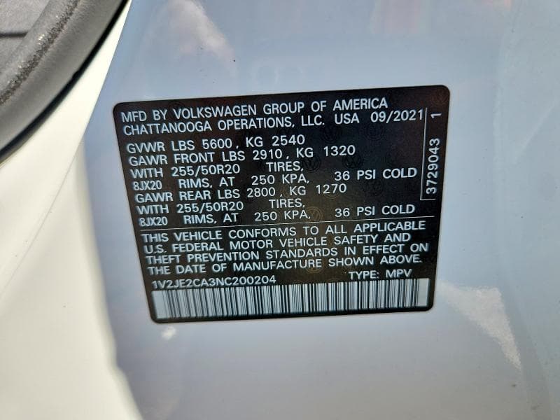 2022 VOLKSWAGEN ATLAS CROSS SPORT SE SE 13