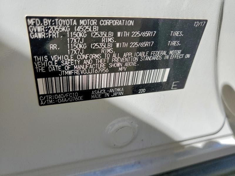 2018 TOYOTA RAV4 XLE XLE 13