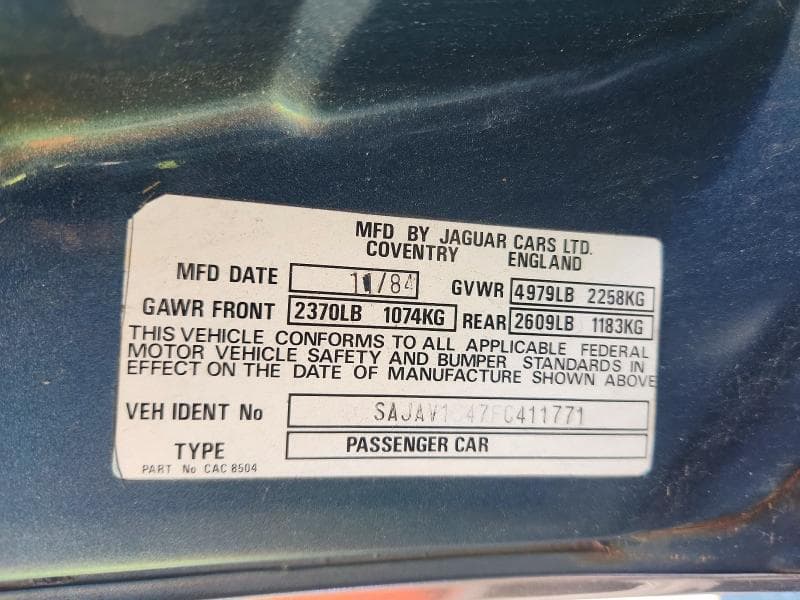 1985 JAGUAR XJ6 13