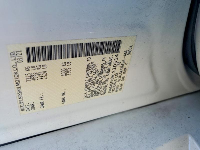2021 NISSAN MAXIMA SR 12