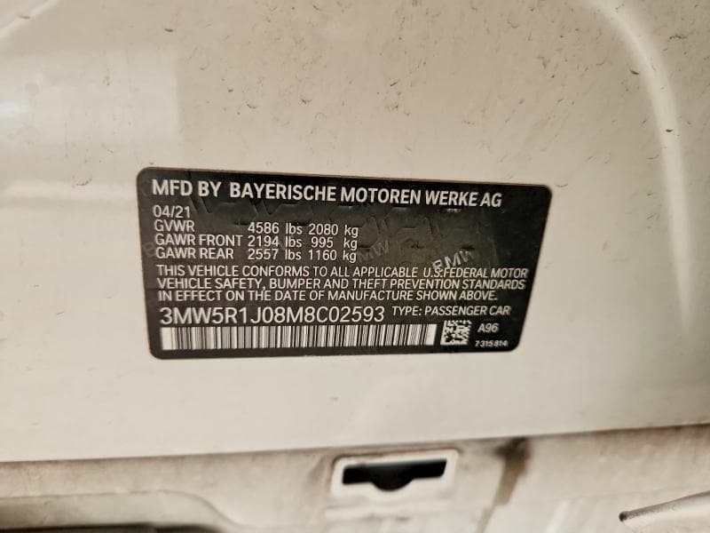 2021 BMW 330I 12
