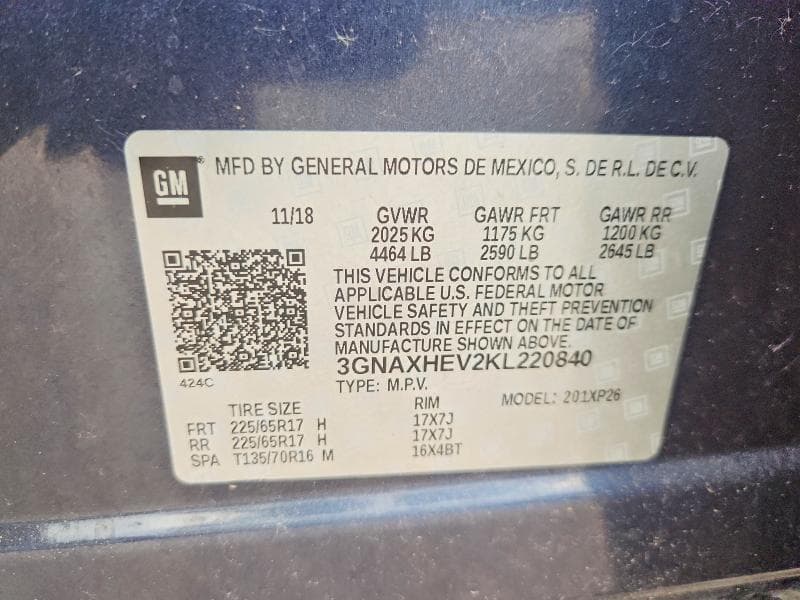 2019 CHEVROLET EQUINOX LS 13