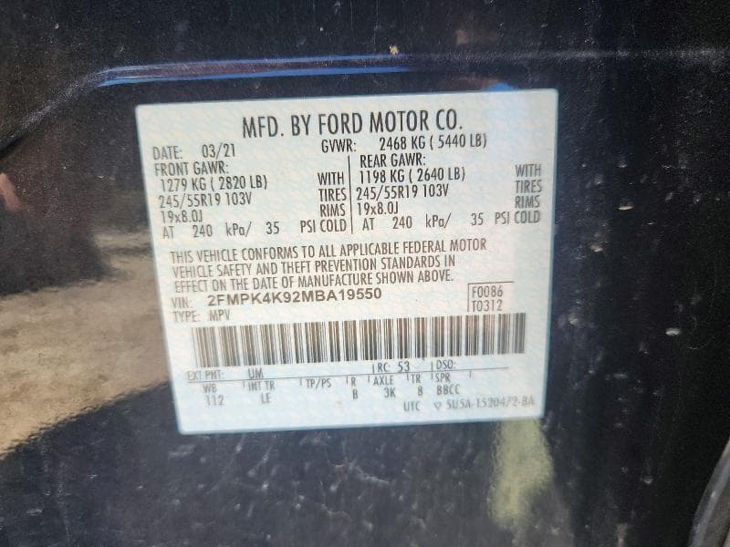 2021 FORD EDGE TITANIUM 12