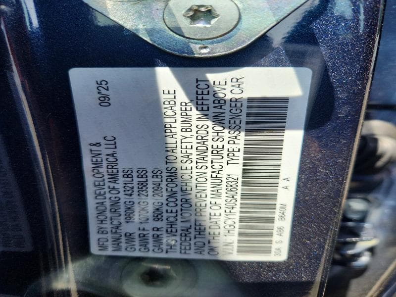 2025 HONDA ACCORD SE 13