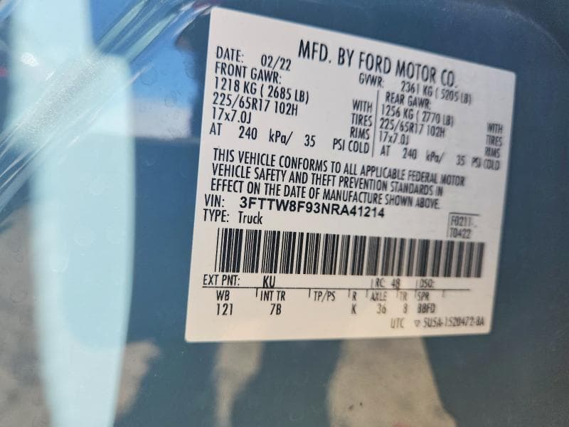2022 FORD MAVERICK XL XL 12
