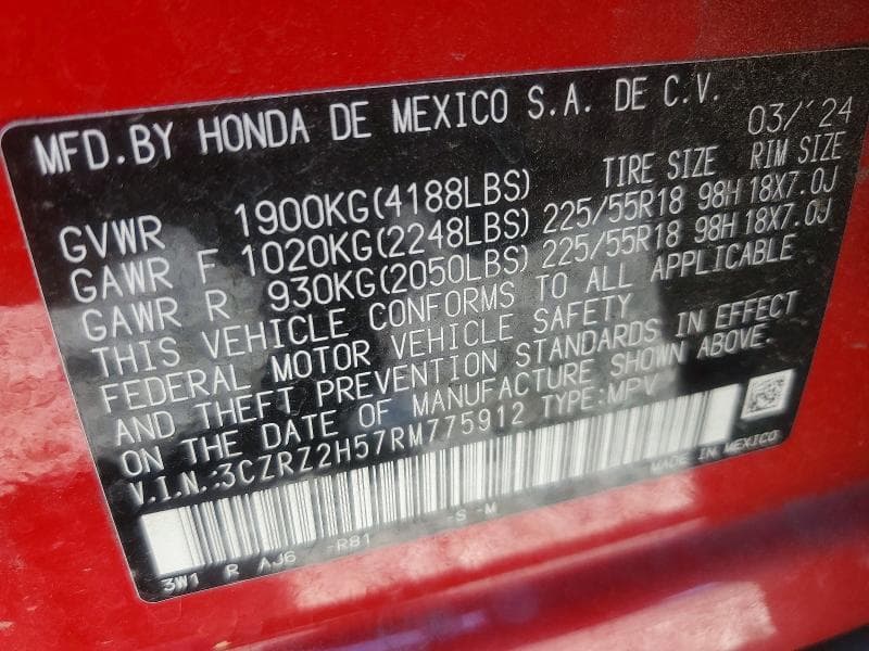 2024 HONDA HR-V SPORT SPORT 14