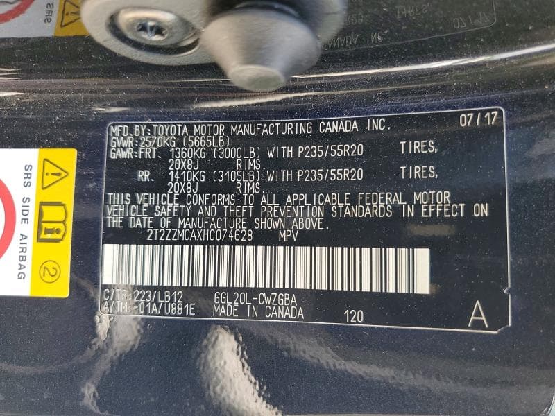 2017 LEXUS RX 350 BASE 13
