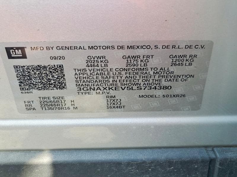 2020 CHEVROLET EQUINOX LT 13