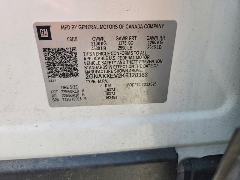 2019 CHEVROLET EQUINOX PREMIER PREMIER 14