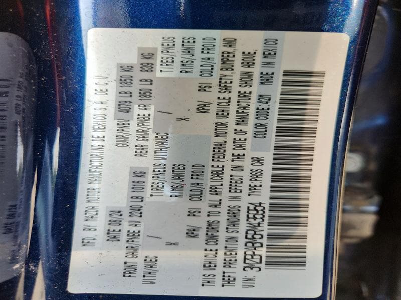 2024 MAZDA 3 SELECT SPORT 13