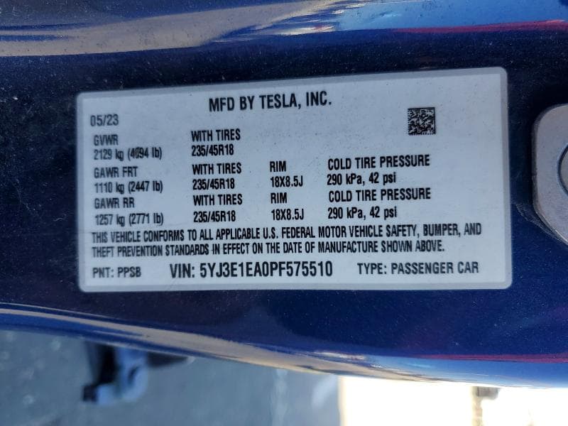 2023 TESLA 3 13