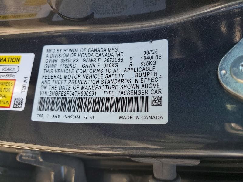2026 HONDA CIVIC SPORT 12