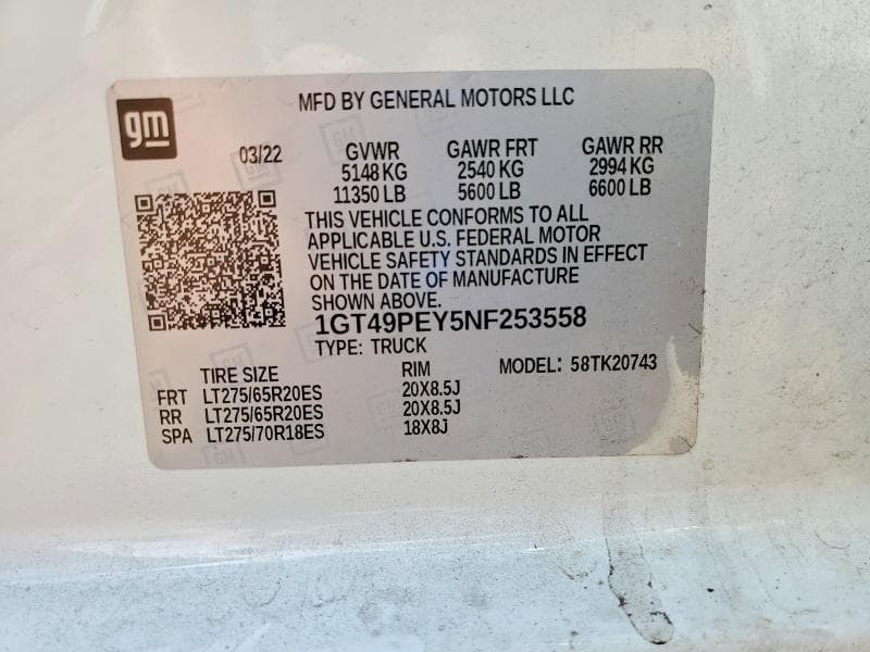 2022 GMC SIERRA K2500 AT4 K2500 AT4 12