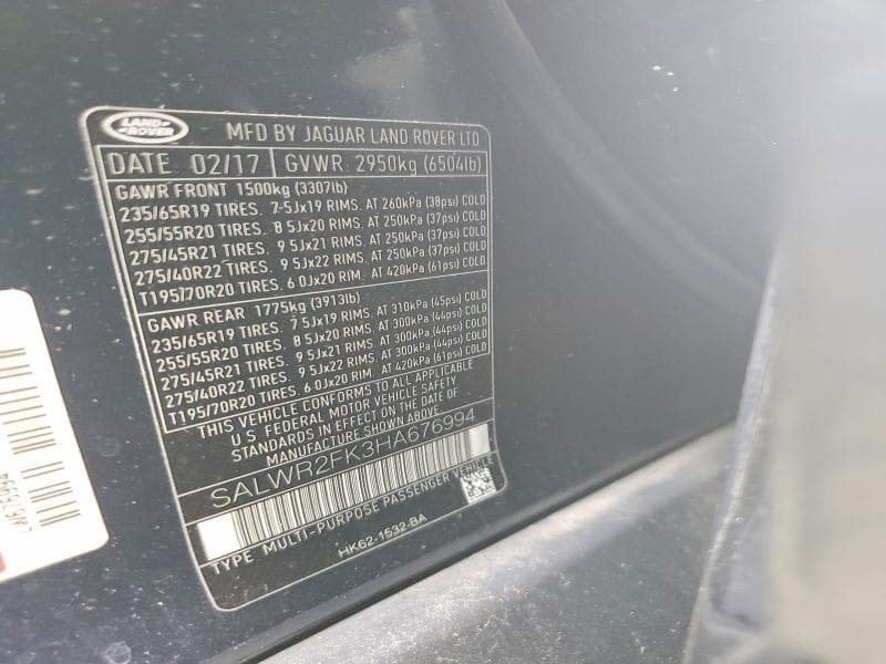 2017 LAND ROVER RANGE ROVER SPORT HSE HSE 14