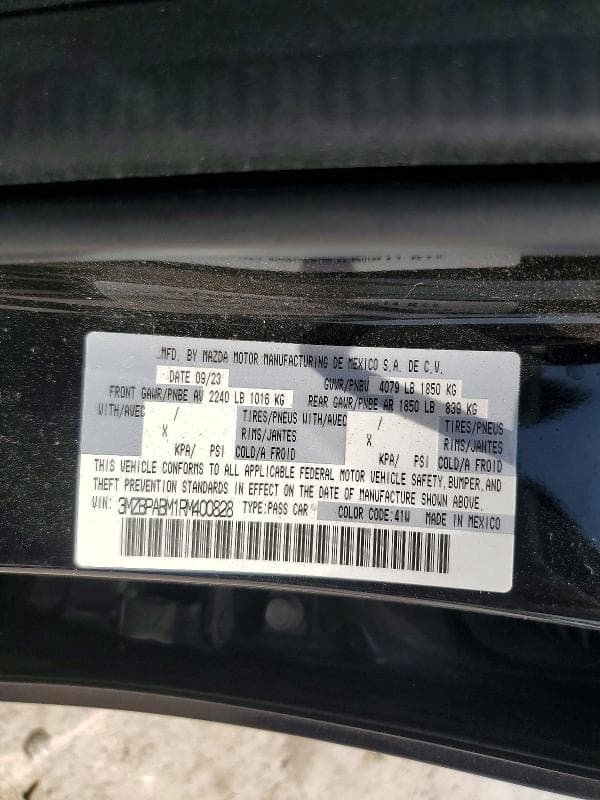 2024 MAZDA 3 SELECT SPORT 13