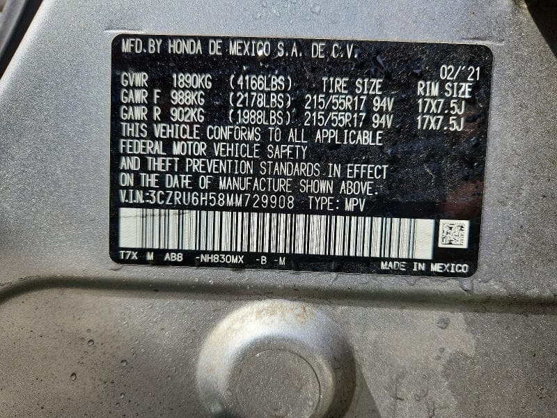 2021 HONDA HR-V EX EX 13