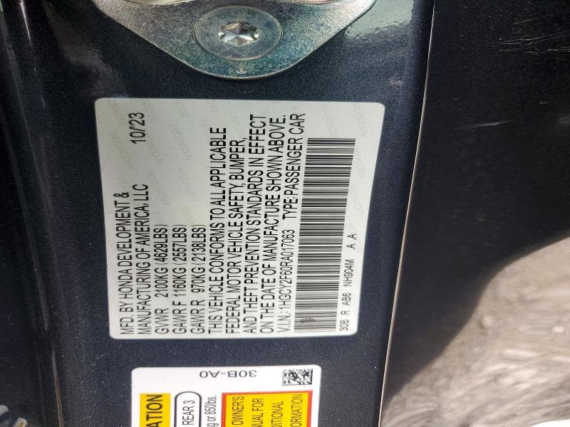 2024 HONDA ACCORD HYBRID EXL HYBRID EXL 12