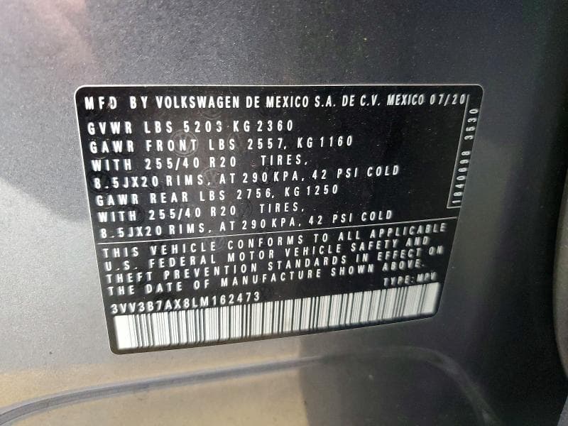 2020 VOLKSWAGEN TIGUAN SE 13
