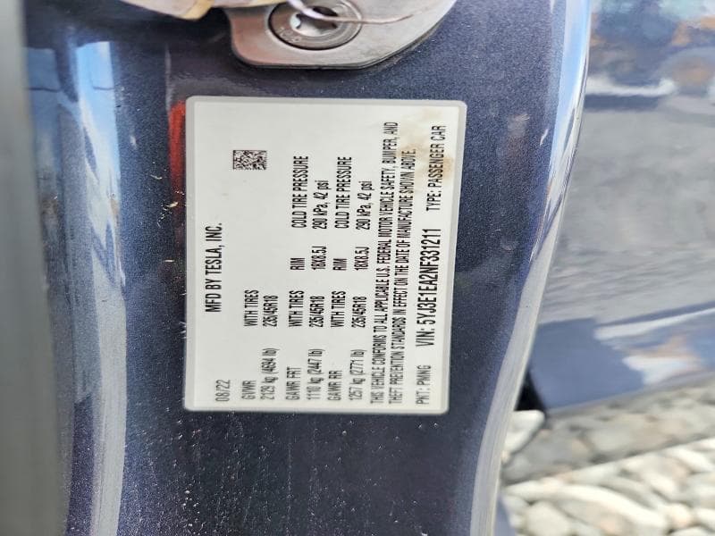 2022 TESLA MODEL 3 13