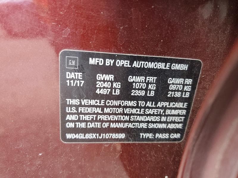 2018 BUICK REGAL PREFERRED 12