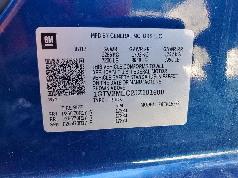 2018 GMC SIERRA K1500 SLE K1500 SLE 12