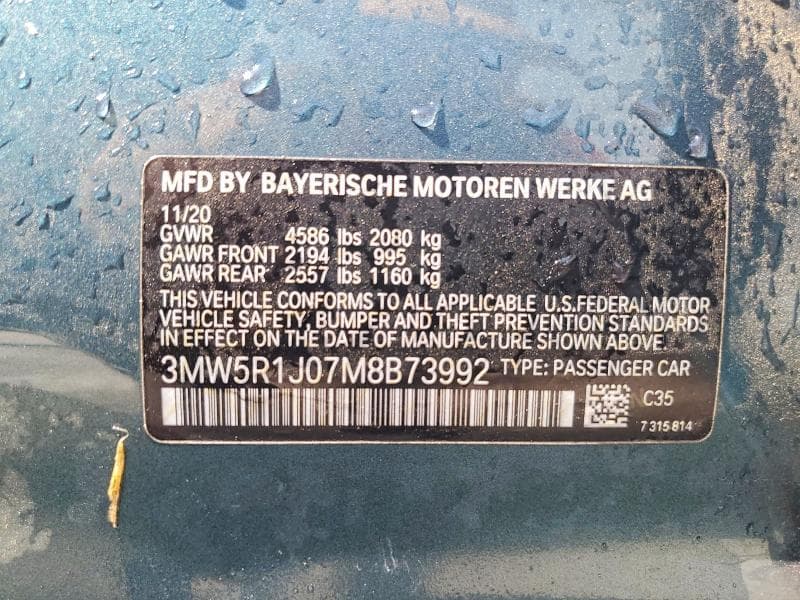 2021 BMW 330I 12