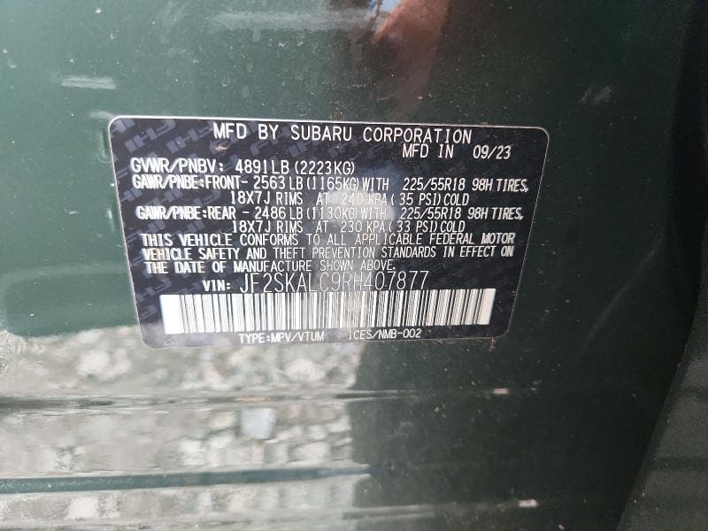 2024 SUBARU FORESTER LIMITED 12