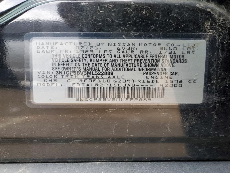 2021 NISSAN KICKS S S 14