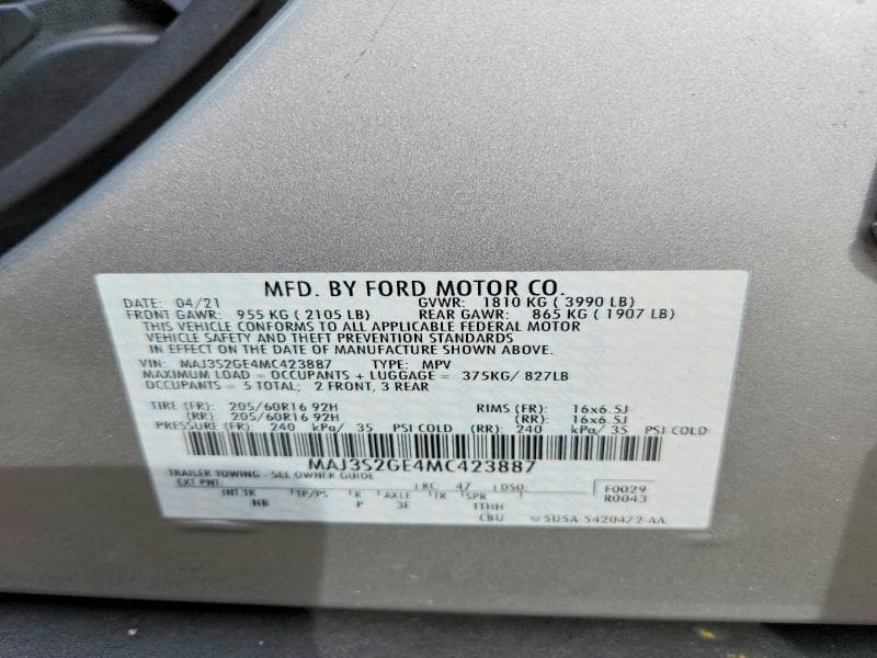 2021 FORD ECOSPORT SE SE 13
