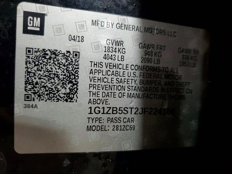 2018 CHEVROLET MALIBU LS LS 12