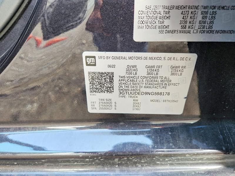 2022 GMC SIERRA K1500 SLT 12
